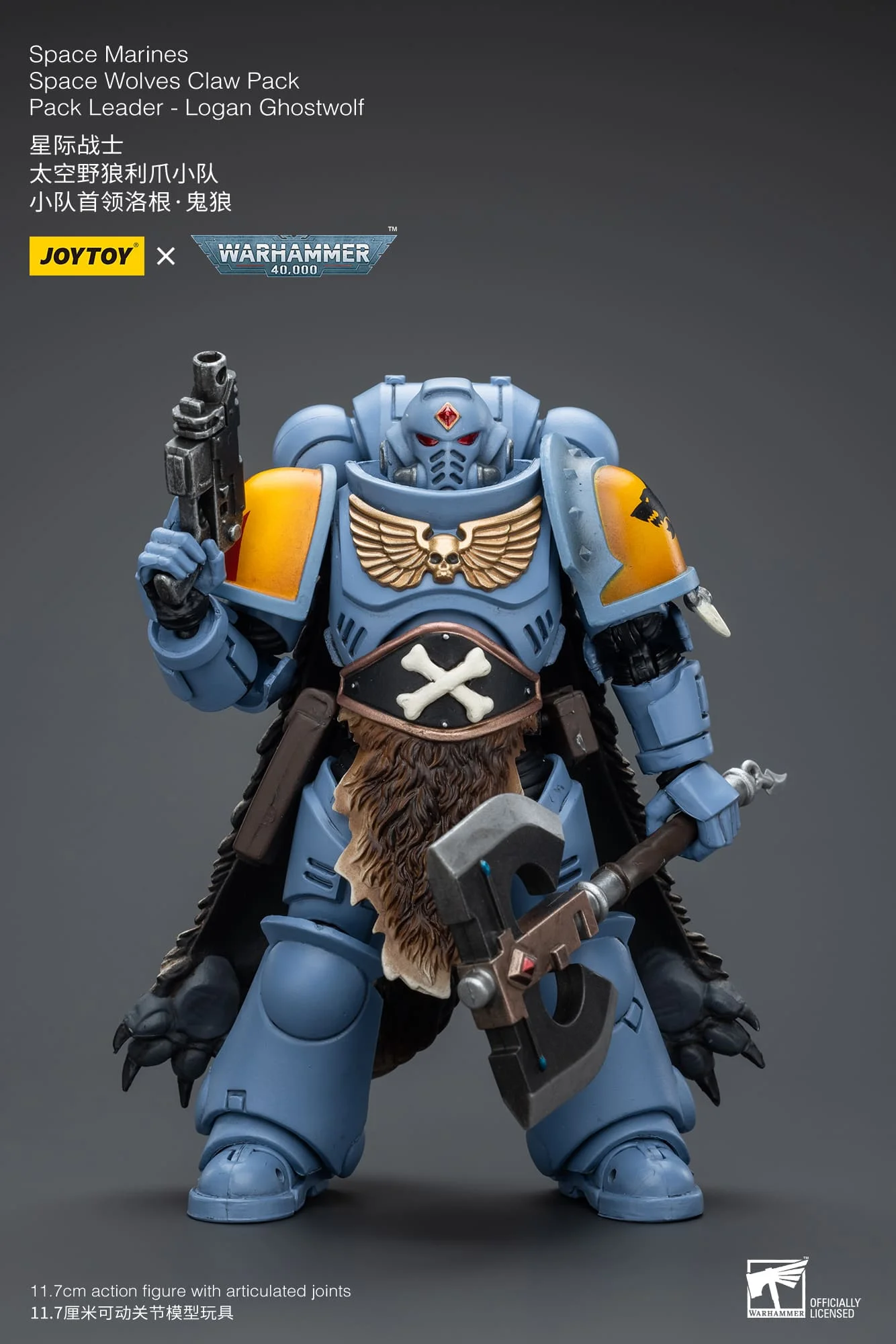 (JOYTOY) Space Wolves Claw Pack Pack Leader - Logan Ghostwolf JT2702-1717844012-5dnJ2.webp