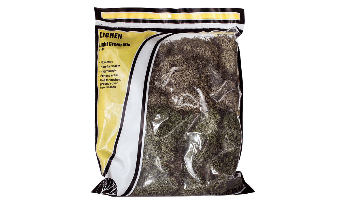 (WOODLAND SCENICS) LIGHT GREE  L167N MIX LICHEN