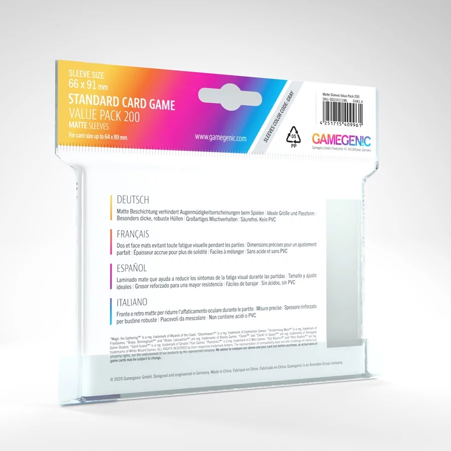 STANDARD CARD GAME VALUE PACK 200 MATTE SLEEVES-1762445263-4Ibxv.jpg
